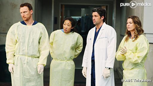 Kevin McKidd, Sandra Oh, Patrick Dempsey et Ellen Pompeo dans "Grey's Anatomy"