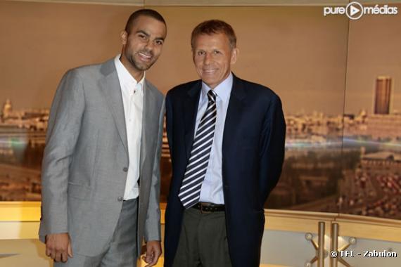 Tony Parker invité de Patrick Poivre d'Arvor sur le plateau du 20 Heures le 28 juin 2007
