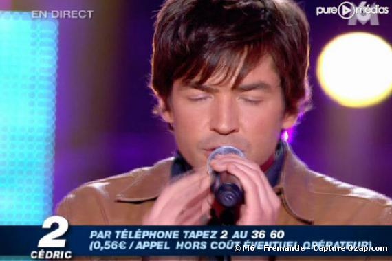 Cédric, candidat à Nouvelle Star lors du prime du 23 avril 2008.