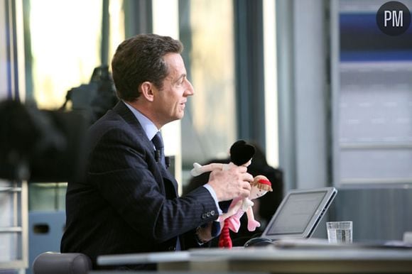 Nicolas Sarkozy, interrogé sur le plateau de "La Matinale" sur Canal +.