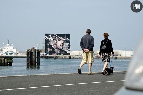 Le portrait de Franck Ribéry sur le port de Boulogne-sur-mer