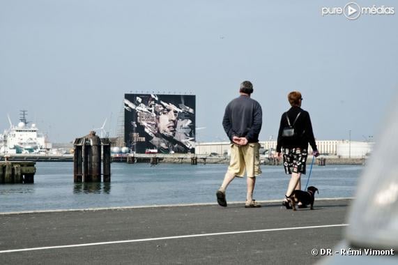 Le portrait de Franck Ribéry sur le port de Boulogne-sur-mer