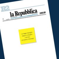 Italie : "La Repubblica" publie une Une vierge pour protester contre une loi