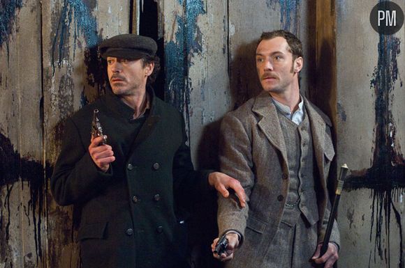 Robert Downey, Jr. et Jude Law dans "Sherlock Holmes"