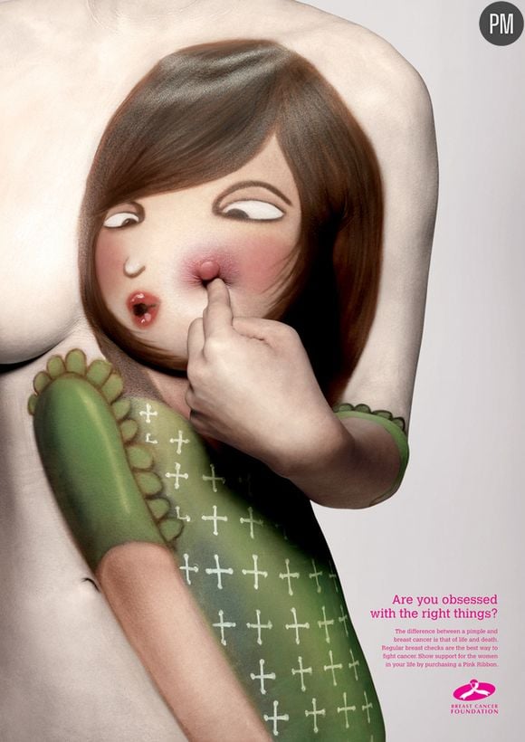 Une affiche de la campagne de la Breast Cancer Foundation