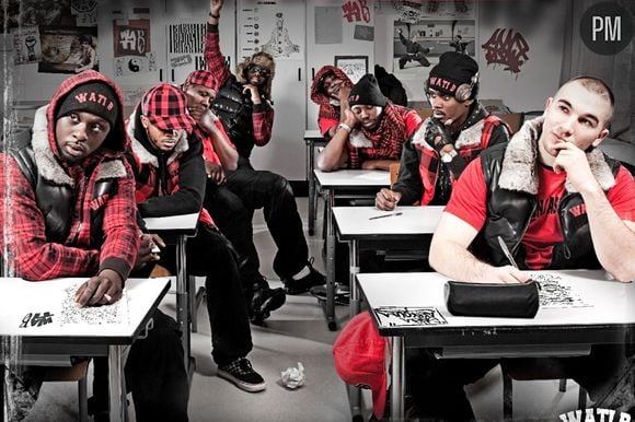 Sexion d'Assaut sur la pochette de "L'école des points vitaux"