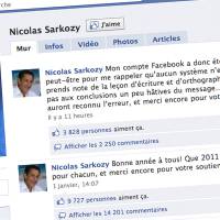 La page Facebook de Nicolas Sarkozy piratée