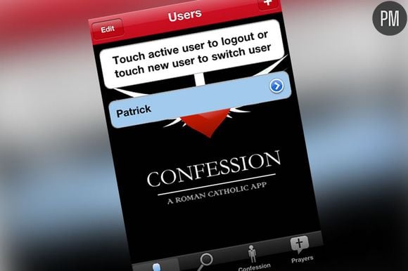 L'application "Confessions".