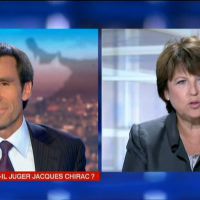 Zapping : David Pujadas "souhaite" à Martine Aubry d'être élue présidente