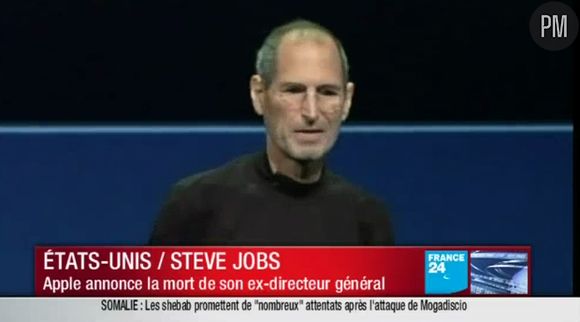 France 24 est la première à diffuser une nécrologie de Steve Jobs, à 2h.