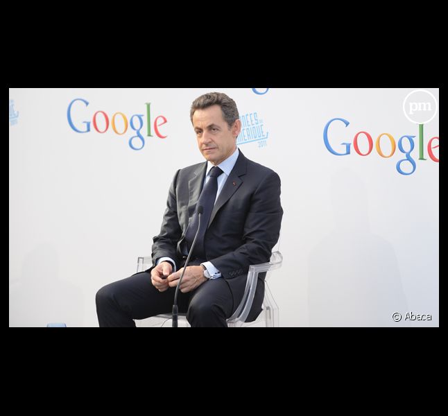 Nicolas Sarkozy, lors de l'inauguration du siège de Google à Paris.