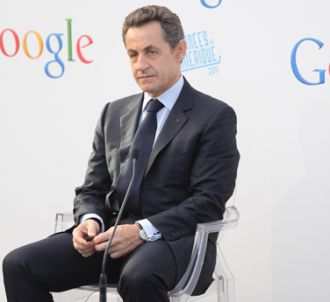 Nicolas Sarkozy, lors de l'inauguration du siège de...