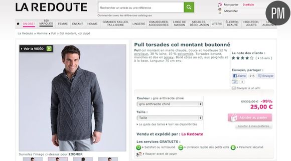 Nouveau bug sur le site de La Redoute