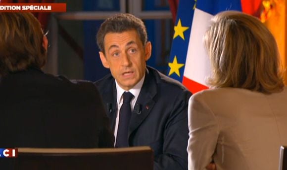 Nicolas Sarkozy dans "En direct de l'Elysée" le 29 janvier 2012.