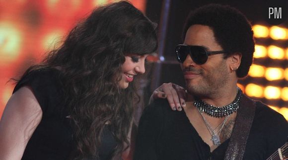 Al. Hy et Lenny Kravitz lors de la finale de "The Voice"