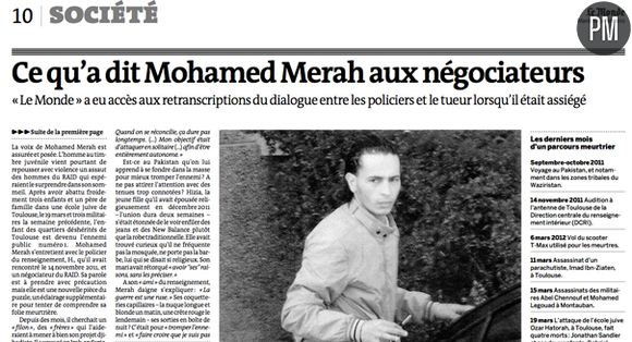 Le journal "Le Monde", daté du 10 juillet 2012.