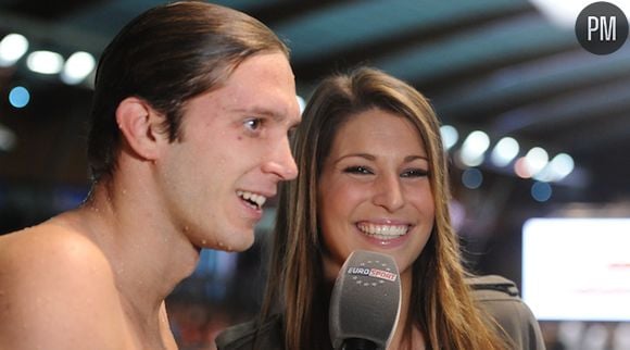 Laury Thilleman et le nageur Clément Lefert aux JO de Londres