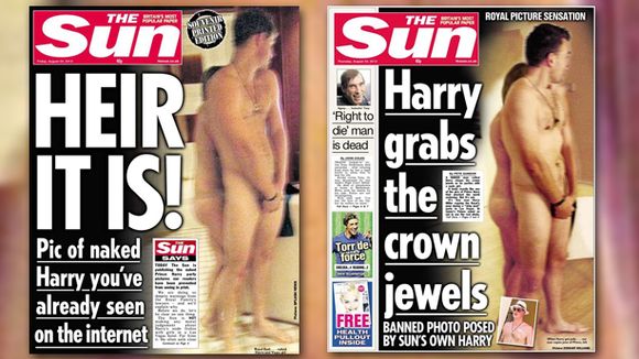 The Sun publie finalement à sa Une la photo du prince Harry nu