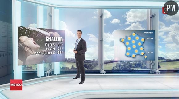 La nouvelle météo de France 2 dans un nouveau décor viruel.