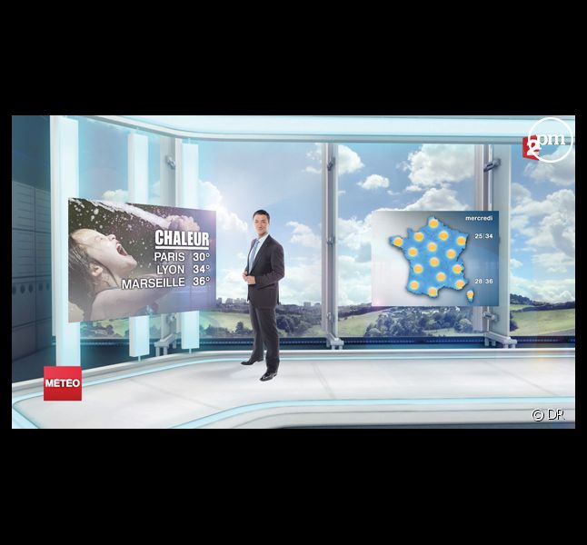 La nouvelle météo de France 2 dans un nouveau décor viruel.