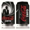 Les canettes de Coca Cola Zéro aux couleurs de James Bond.