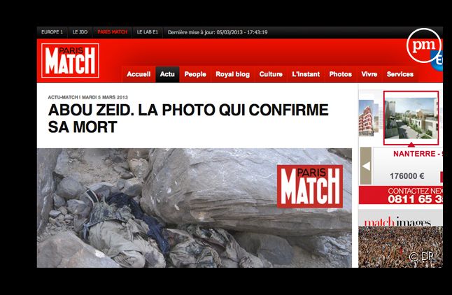ParisMatch.fr affirme détenir la photo du cadavre d'Abou Zeid.