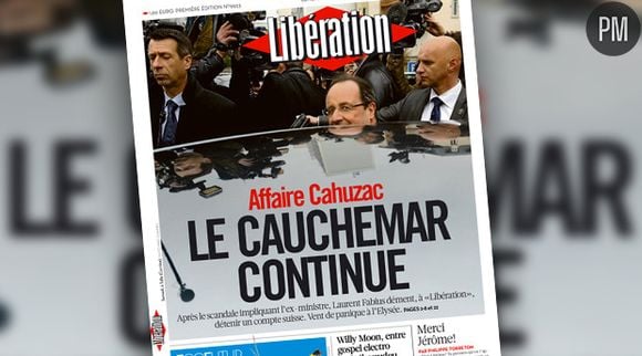 La Une de Libération du 8 avril 2013.