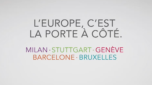 Pub : Prenez le TGV et "l'Europe, c'est la porte à côté"