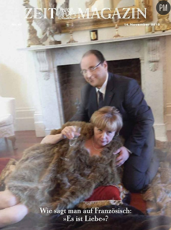 Un faux couple Hollande/Merkel à la Une du "ZEITmagazin"