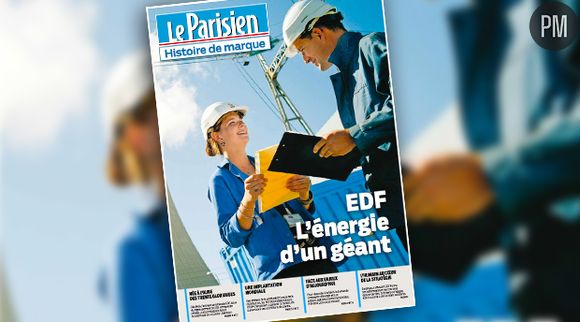 La Une du cahier spécial EDF publié dans "Le Parisien".