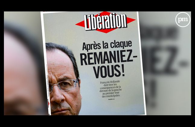La Une du quotidien "Libération" qui appelle à un remaniement du gouvernement.