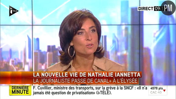 Nathalie Iannetta, sur i-TELE le 11 juin 2014.