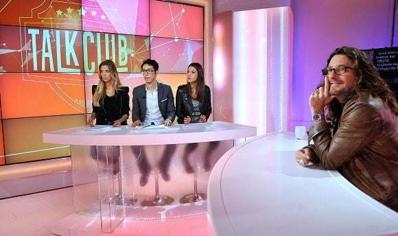 Les trois jeunes contributeurs de "Talk Club" : Vanille Boyer, Johan Weisz et Annabelle Baudin