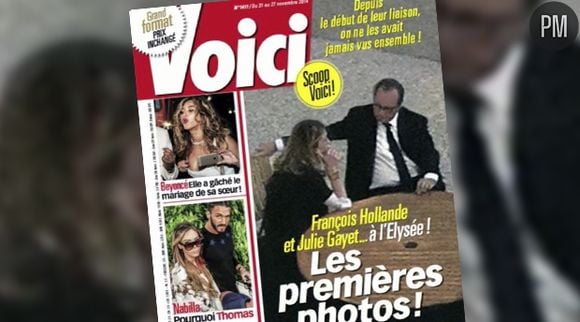 La Une de "Voici" avec Julie Gayet et François Hollande