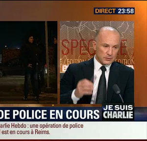 La traque des terroristes à Reims, mercredi sur BFMTV.