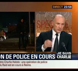 La traque des terroristes à Reims, mercredi sur BFMTV.