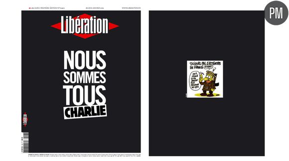 La Une de "Libération" hommage à "Charlie Hebdo"