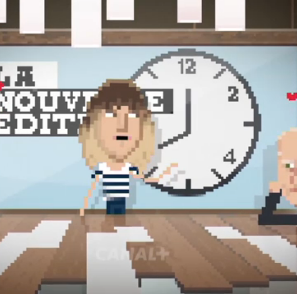 Daphné Bürki, Ariel Wizman et Nicolas Domenach en pixels dans le clip de Canal+ pour la rentrée 2015