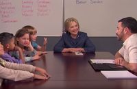 Des enfants parlent politique avec Hillary Clinton et Jimmy Kimmel