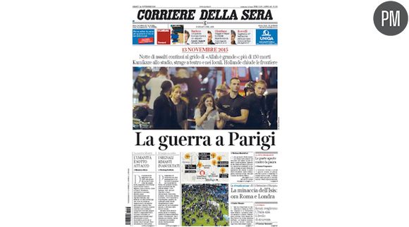 La Une du Corriere della Sera