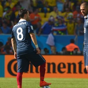 Karim Benzema et Mathieu Valbuena lors de la coupe du monde 2014.