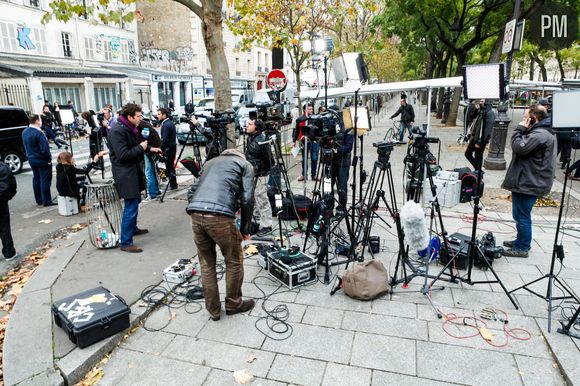 Les médias déployés au Bataclan.