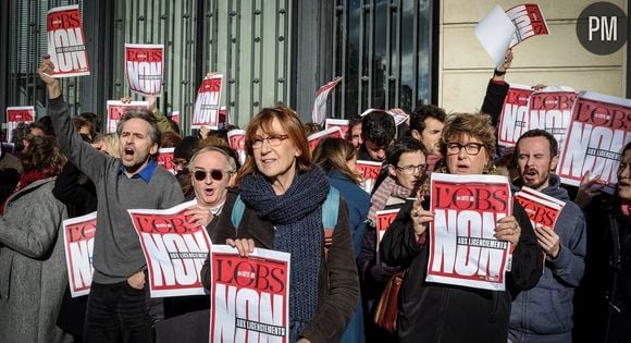 Les salariés de "L'Obs" en colère.