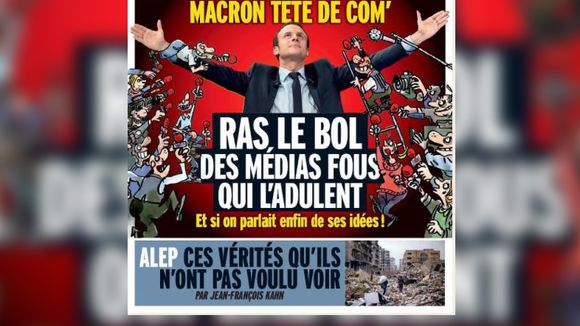 "Marianne" en a "ras le bol" des médias qui "adulent" Macron