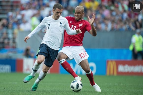 Antoine Griezmann, joueur de l'équipe de France de football, lors de la Coupe du monde en Russie.