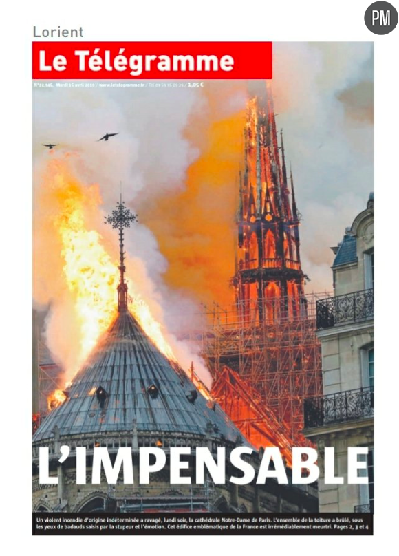 "L'impensable" en Une du "Télégramme"