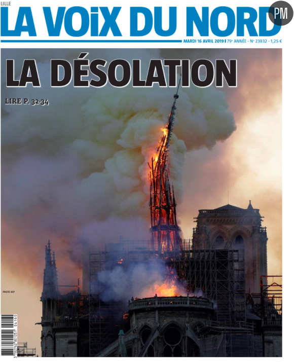 "La désolation" en Une de "La Voix du Nord"