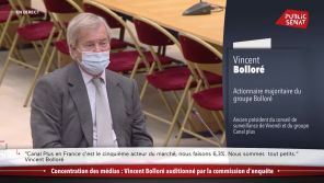 Concentration des médias : Face aux sénateurs, Vincent Bolloré minimise son pouvoir