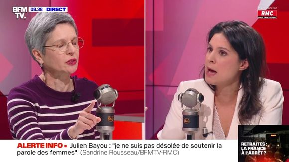 "Vous pouvez crier, ça ne m'intéresse pas !" : Tensions entre Sandrine Rousseau et Apolline de Malherbe sur BFMTV