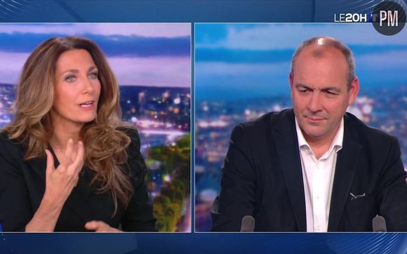 Laurent Berger, secrétaire général de la CFDT, invité d'Anne-Claire Coudray au "20 Heures" de TF1 le vendredi 14 avril 2023.